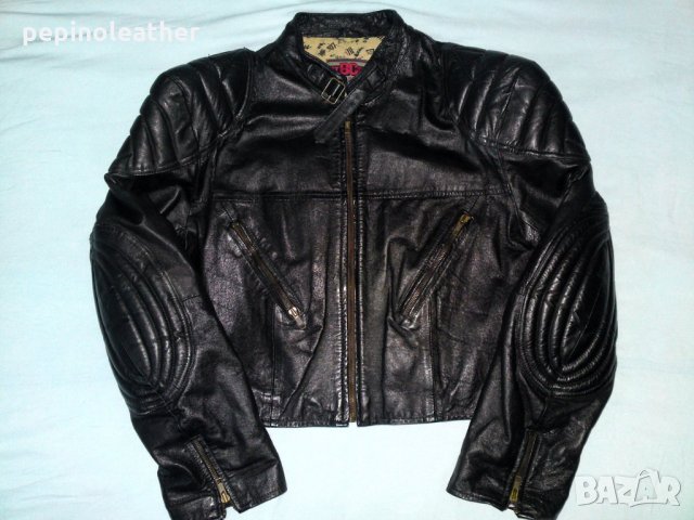 Дамско Кожено Яке Рокерско Мото Асиметрично закопчаване, снимка 15 - Якета - 25696700