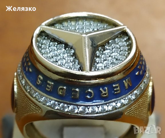 Масивен златен мъжки пръстен МЕРЦЕДЕС, снимка 6 - Други ценни предмети - 32619009