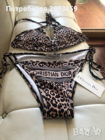 Бански бикини Диор*С/М*DIOR LEOPARD PRINT SWIM, снимка 5 - Бански костюми - 37282700