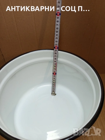 Стара Емайлирана Тенджера 10лт. НОМЕР 730., снимка 10 - Антикварни и старинни предмети - 53527915