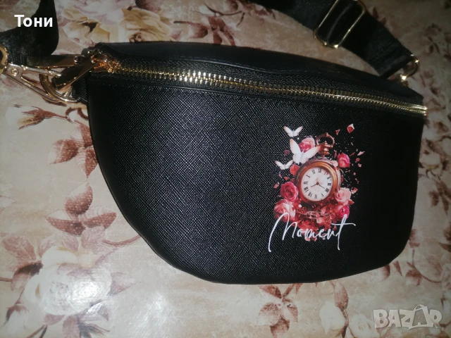 BagBase Оригинал Нова Кожена Дамска Чанта с Красив Принт , снимка 3 - Чанти - 50495903