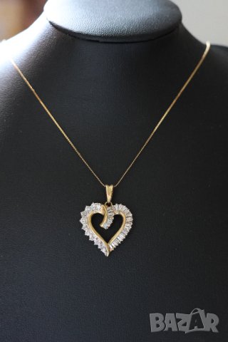 Ново Златно Колие с 0.55кт Естествени Диаманти, снимка 5 - Колиета, медальони, синджири - 43145260