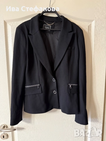 Ново черно елегантно 100 % оригинално сако блейзер Guess guess , снимка 8 - Сака - 52484537