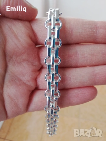 Унисекс Масивна Гривна От Стерлингово Сребро, снимка 6 - Гривни - 53185755