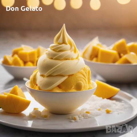 Суха смес за сладолед МАНГО * Сладолед на прах МАНГО* (1300г / 5 L Мляко), снимка 5 - Други - 34034994