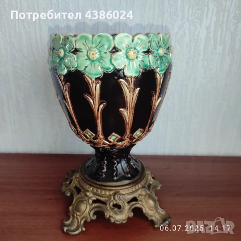 АНТИКВАРНА ЛАМПА НА ПОНЕ 130 ГОДИНИ ПОРЦЕЛАН, снимка 3 - Антикварни и старинни предмети - 50926210