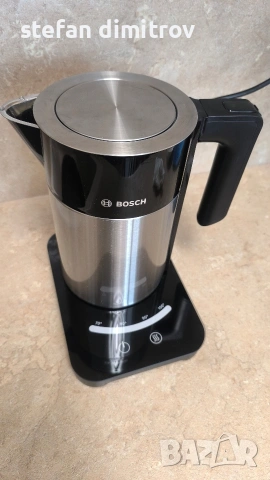 Кана Bosch TWK7203, 1,7л, черна, от неръждаема стомана, със сензорно управление, 7 проблем, снимка 3 - Кани - 53490200