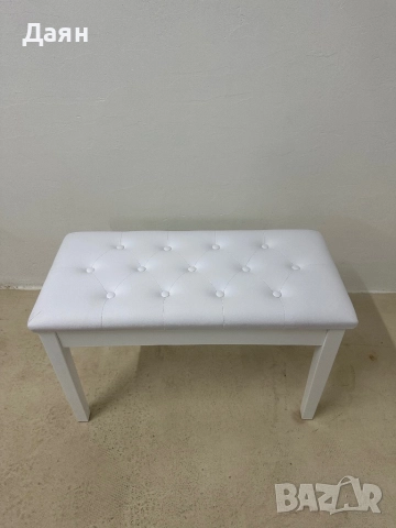 Кожена табуретка с място за съхранение HOMCOM, табуретка за тоалетка, табуретка за пиано , снимка 10 - Столове - 52669413