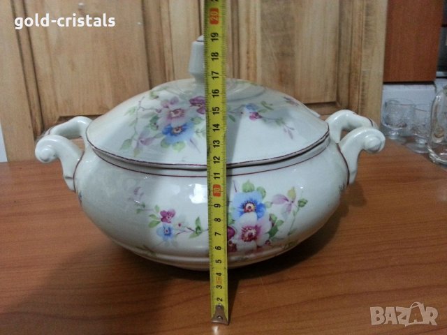 Стар български порцелан супник, снимка 7 - Антикварни и старинни предмети - 34804648