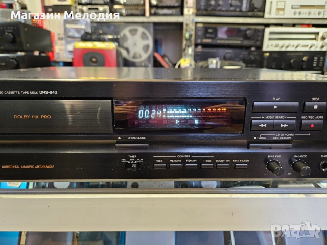 Рядък модел касетен дек DENON DRS-640 В отлично техническо и визуално състояние., снимка 6 - Декове - 52387030