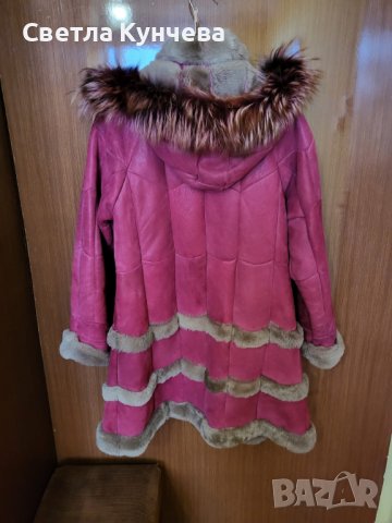 Дамско зимно палто от телешка кожа, снимка 4 - Палта, манта - 43570975