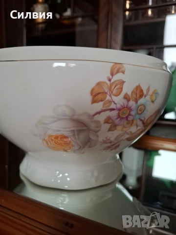 Стар красив супник (без капак), снимка 5 - Антикварни и старинни предмети - 52678741