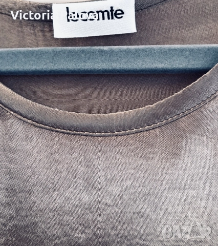 Луксозна блуза LE COMTE satin - елегантен Metallic шик, снимка 12 - Блузи с дълъг ръкав и пуловери - 52430303