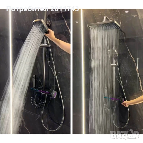 Страхотна светеща душ система , снимка 3 - Смесители - 53167494