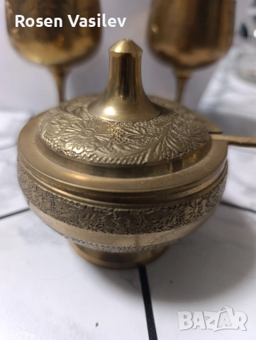 Свещници чаши и захарница, снимка 5 - Антикварни и старинни предмети - 53185779