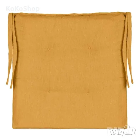 Жълта възглавница  за стол-38х38х5 см./декоративна възглавница, снимка 3 - Възглавници - 49689196
