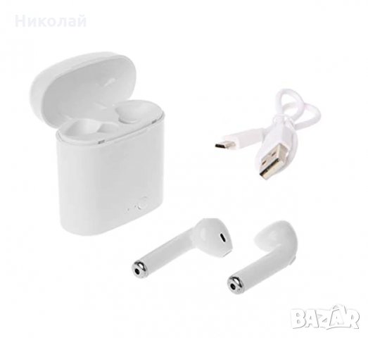 Безжични Блутут слушалки i7s TWS с кутия за зареждане и пренасяне, снимка 5 - Слушалки, hands-free - 26599485