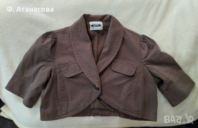 ПОДАРЯВАМ Кафяво болеро / късо сако Страдивариус Stradivarius, размер С-М 