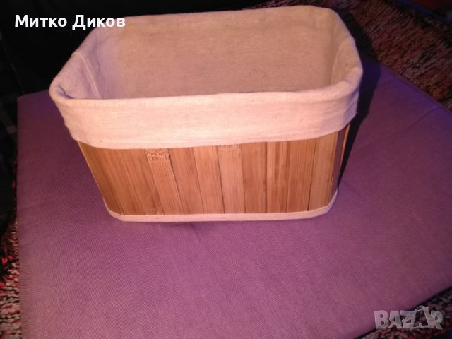 Кутия да принадлежности 210х140х120мм нова от бамбук