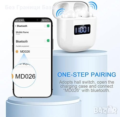 Нови слушалки Безжични Earbuds, ENC Шумопотискане, Hi-Fi Звук, LED Дисплей, снимка 6 - Bluetooth слушалки - 43683671