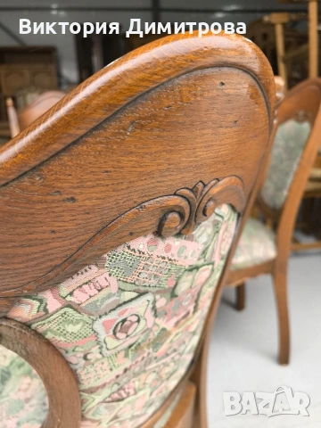 Комплект трапезария: маса и 6 стола, снимка 15 - Маси - 53585727