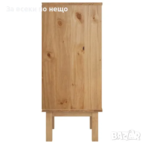 Шкаф с чекмеджета, кафяво и бяло, 76,5x39,5x90 см, бор масив, снимка 2 - Шкафове - 48925134