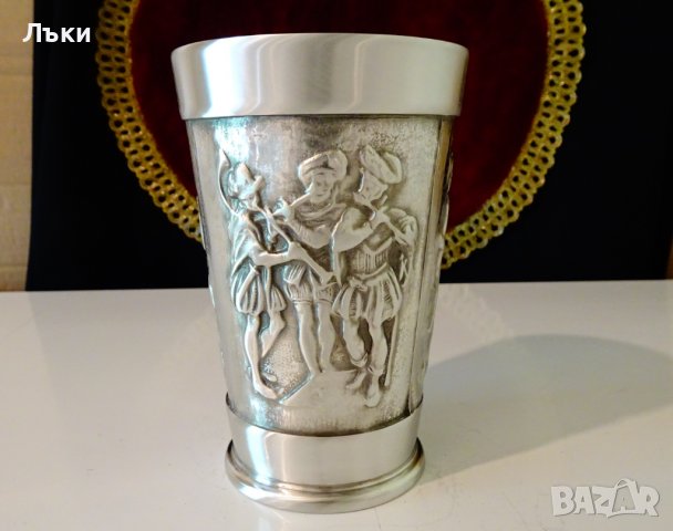 Чаша,халба от калай Мускетар. , снимка 2 - Антикварни и старинни предмети - 37417744