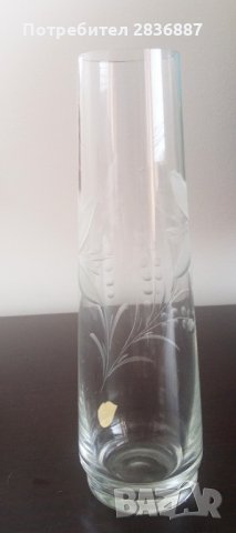Кристална фасетирана немска вазичка W S Cristal Schlenz, снимка 4 - Вази - 33085232