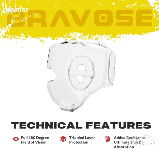 BRAVOSE Elite 2.0 Boxing Headguard Професионална шапка за бокс, тренировки, спаринг и бойни изкуства, снимка 4 - Бокс - 49403730