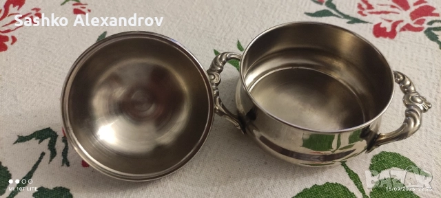 Посребрена купа за масло - Италия, снимка 7 - Други ценни предмети - 52390960