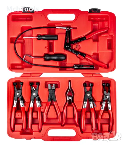 Комплект клещи за скоби за водни съединения 9 части MAR-POL, снимка 5 - Клещи - 48010199