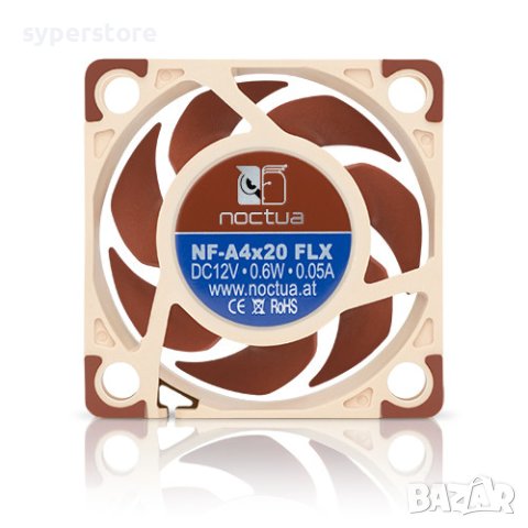 Вентилатор за компютър 40x40x20mm Noctua NF-A4x20-FLX SSO2 Bearing 3-pin 5000RPM 12V , снимка 1 - Други - 40410474