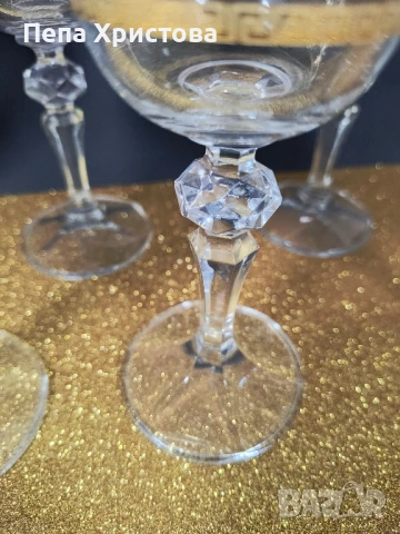 чаши за ракия -  Бохемия - Christina- Versace Gold, снимка 11 - Чаши - 50943761