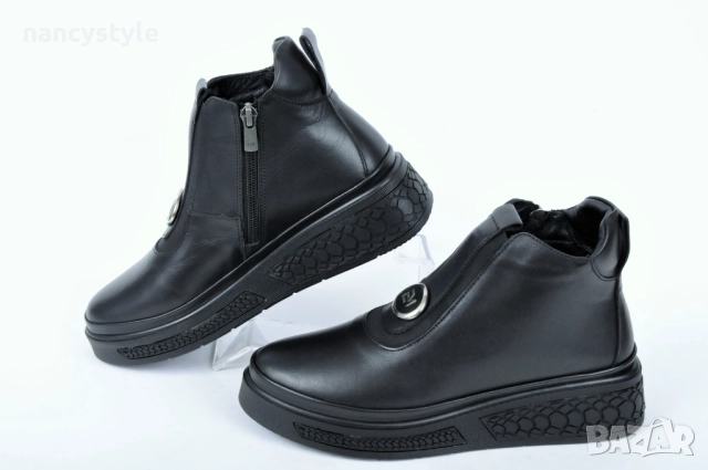 ЗИМА'25'26! Подплатени дамски боти от естествена кожа