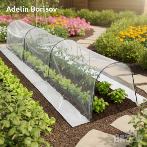 Мини оранжерия - компактна със здрава конструкция - 1,5 х 4 м, снимка 9 - Оранжерии - 53592209