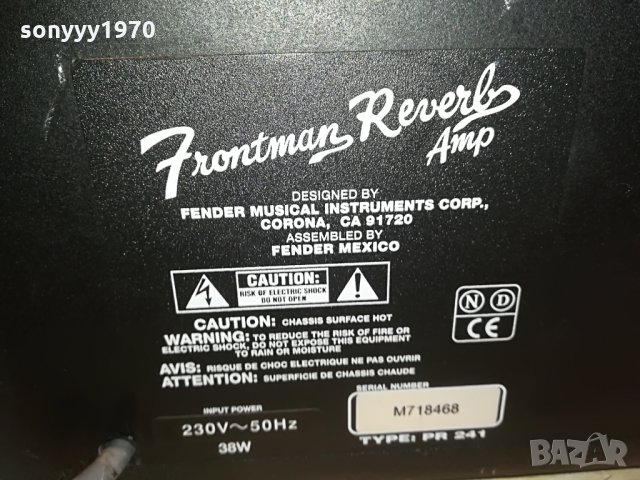 fender frontman reverb amplifier-внос germany-34х30х18см, снимка 18 - Китари - 28338733