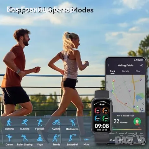 Нов умен Смарт часовник 1.47" Фитнес Тракер Пулсомер Спорт IP68, снимка 4 - Смарт гривни - 49289676