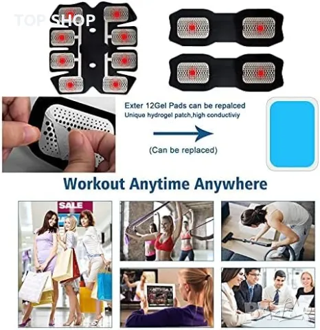 Нов Стимулатор Тренажор за коремни мускули ръце крака Фитнес Тренировка Спорт, снимка 4 - Спортна екипировка - 49956830