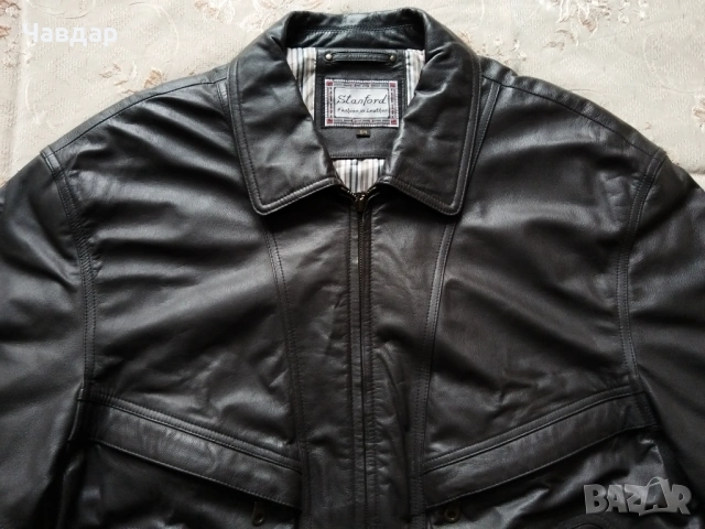 Мъжко кожено яке Stanford - размер XL/XXL, снимка 2 - Якета - 53045509