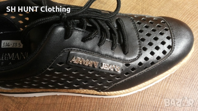 ARMANI JEANS Real Leather Размер EUR 38 / UK 5 дамски еспадрили 114-13-S, снимка 6 - Дамски ежедневни обувки - 52654084