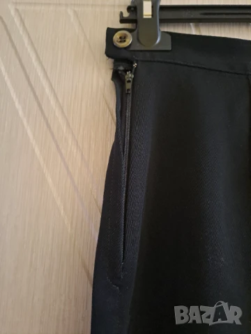 Дамски черен панталон по-широк, снимка 2 - Панталони - 50950915