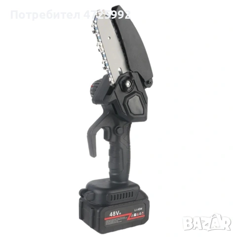 Акумулаторен мини верижен трион 6", Комплект с 2 батерии 6000mAh и куфар, снимка 3 - Градински инструменти - 53310800