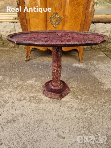 Красива китайска овална фигурална масичка , снимка 4 - Маси - 47685772