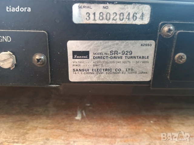 Sansui SR-929 quartz-servo, direct-drive, manual turntable, снимка 11 - Грамофони - 51011672