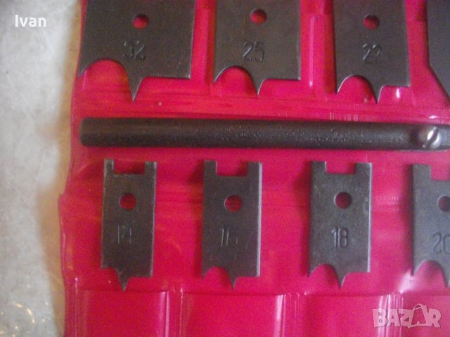 СССР/Руски Старо Качество-Комплект НОВИ Ръчни Плоски Свредла За Дърво-14-32мм-Държач-Инструментален, снимка 6 - Други инструменти - 43326097