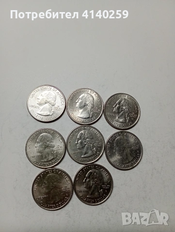 САЩ МОНЕТИ ЛОТ 1/4 КУОРТЪР ДОЛАР 2000 Г , снимка 4 - Нумизматика и бонистика - 53311313