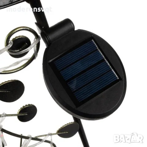 Градинска соларна лампа Паун в топла бяла светлина и соларен панел, снимка 6 - Градински мебели, декорация  - 49894831