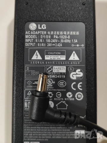 Оригинален адаптер LG 24V 3.42A, снимка 2 - Друга електроника - 51478001