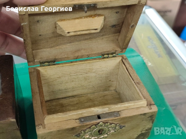 Стара дървена касичка два броя, снимка 5 - Антикварни и старинни предмети - 51742196