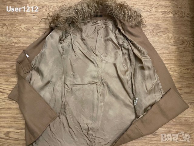 Дамско палто с кожа от Лама , снимка 4 - Якета - 43675231